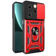 GENERICO - Funda Slider Compatible Infinix Hot 40 Pro Y Tecno Spark 20 Pro Rojo