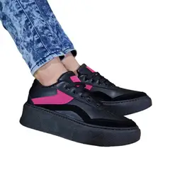EVEGONZ - Zapato Casual Negro Mujer Calzado Cómodo Urban Moda