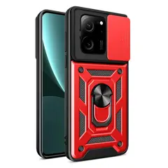 GENERICO - Funda Estuche Case Slider Compatible Con Xiaomi 13T Y 13T Pro Rojo