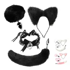 GENERICO - Kit Erotico Plug Cola Conejo + Cola Zorro + Collar + Orejas