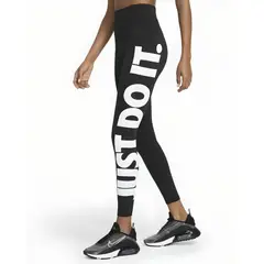 NIKE - LICRA MUJER SPORTSWEAR ESSENTIAL NEGRO BLANCO_.