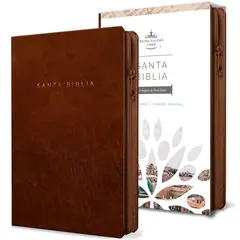 GENERICO - Santa Biblia Rvr 1960. Letra Grande. Piel Canela. Cremallera