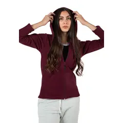 SANTANA - Hoodie Térmico Mujer Nevado del Cocuy Vinotinto