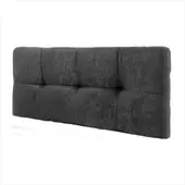 PRODESCANSO - [SENCILLO- C] Cabecero En Microfibra - 200 X 60 X 12 Cuadro - NEGRO