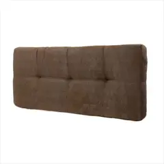 PRODESCANSO - [SENCILLO- C] Cabecero En Microfibra - 200 X 60 X 12 Cuadro - CAFE