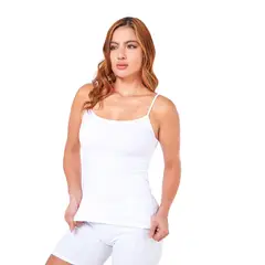 SANTANA - Camiseta Esqueleto Mujer Tiras Blanco