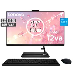 LENOVO - TODO EN UNO INTEL CORE I5-12450H SSD 512GB RAM 24GB LED 27 FHD