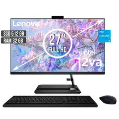 LENOVO - TODO EN UNO INTEL CORE I5-12450H SSD 512GB RAM 32GB LED 27 FHD