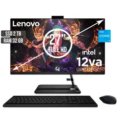 LENOVO - TODO EN UNO INTEL CORE I5-12450H SSD 2TB RAM 32GB LED 27 FULL HD