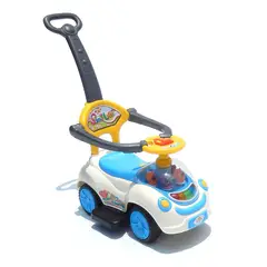 SUNBABY - Carro Montable Bebe Paseador Musical Juguete Blanco 1-5 años