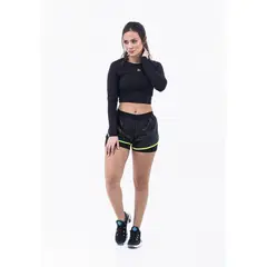 BELIFE - Camiseta Deportiva Negra Manga Larga Para Mujer