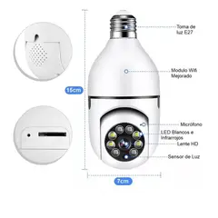GENERICO - Camara Bombillo Robotica 1080P Wi Fi Inalambrica