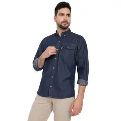 LEC LEE - Camisa Manga Larga Para hombre - Indigo Oscuro