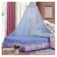 GENERICO - Toldillo Mosquitero Copa Redonda Cama Doble Azul
