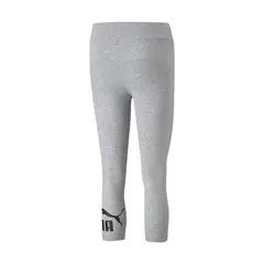 PUMA - Leggings para Mujer Ess 3/4 Logo Leggings Gris