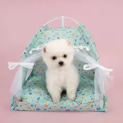 GENERICO - Cama Casa Camping Para Gato O Perro Talla M Verde