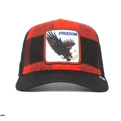 GOORIN BROS - GORRA FREEDOM ROJA CUADROS
