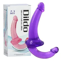 GENERICO - Dildo Doble Penetracion Consolador Arnes Juguete Sexual Lesbico Morado