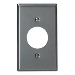 LEVITON - Tapa 84004-40 Metalica Para Toma Media Vuelta