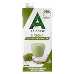 GENERICO - Bebida de coco con matcha sin azúcar añadida