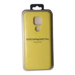 GENERICO - Forro Silicone Case compatible con Motorola G9 Play Amarillo