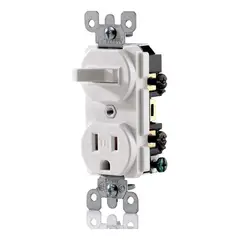 LEVITON - Tomacorriente + Interruptor Mixto 5225-w