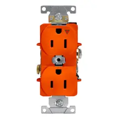 LEVITON - Toma Corriente Naranja Tierra Aislada 5262-0ig