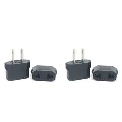 GENERICO - Adaptador Convertidor Enchufe Europeo A Americano X2