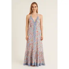 FRIOLENTA - Vestido Largo Floral Mujer