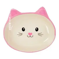 CATLIKE - Comedero De Cerámica Plano Para Mascota Rosa