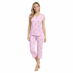 ROMANELLA - Conjunto Pijama Capri Fiorela - Rosada