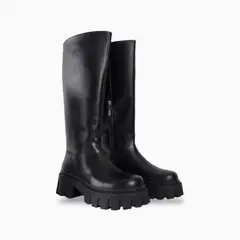 CALZADO ADRENALINA - Bota alta negra con suela gruesa maltes