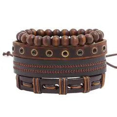 PULSO TIEMPO DE HOMBRES - Pulsera Rústica Café Ref 7029-48