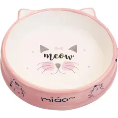 CATLIKE - Comedero De Cerámica Hondo Para Mascota Rosa