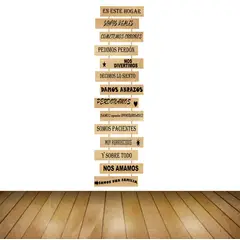 GENERICO - Frase Pequeña Decorativa en Madera y Vinilo OP2 EN ESTE HOGAR