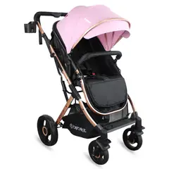 BEBESIT - Coche Moises Para Bebe Gold lx rosa