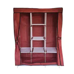 GENERAL - Closet Organizador 88130 + Forro Zapatero Perchero Rojo