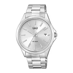 Q&Q - Reloj Qyq A484j201y Original Hombre Plateado + Estuche.