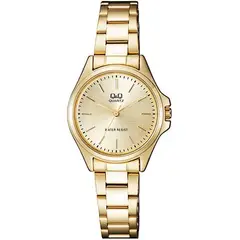 Q&Q - Reloj Para Mujer Qa07j010y Qa07j010y Dorado + Estuche