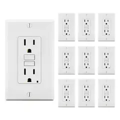 LEVITON - Tomacorriente Gfci X 10 Unidades 15 A 125v