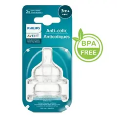 AVENT - Set x2 Chupos Teteros Classic Flujo Medio 3m+