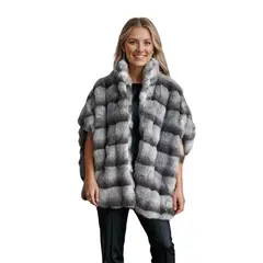 FRIOLENTA - Capa Ross Chal Casual Elegante - Gris