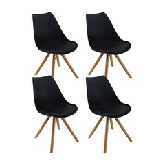 BOXBIT - Kit por 4 Silla Atlas - Negro