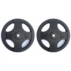 GENERICO - PAR DISCOS 25 KG 1 PULGADA (TOTAL 50 KG)