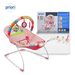 PRIORI - Silla Mecedora Bebé Musical PB2001 Rosa