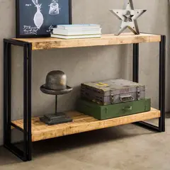 22 GRADOS DECORACION - Consola Recibidor Titan en Roble y Metal 120x40cm 22Grados Decoracion