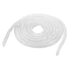 GENERICO - Espiral plástico cables protector organizador 1/2" 2 mts Blanco