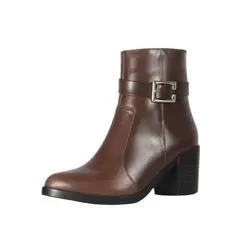OCAI - Botines Cuero Mujer Miel Dalia 001