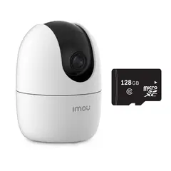 DAHUA - CÁMARA DE SEGURIDAD WIFI INTELIGENTE IMOU 2MP INTERIOR LENTE MOVIL+MICROSD128GB