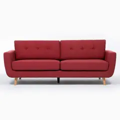 SOFA MARKET - Sofa Deluxe 2 Puestos Tela Rojo